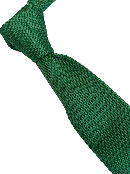Bright Emerald Green Knitted Tie By Frederick Thomas - Handcrafted Precision For Contemporary Business Attire by Frederick Thomas Handmade Mens Ties