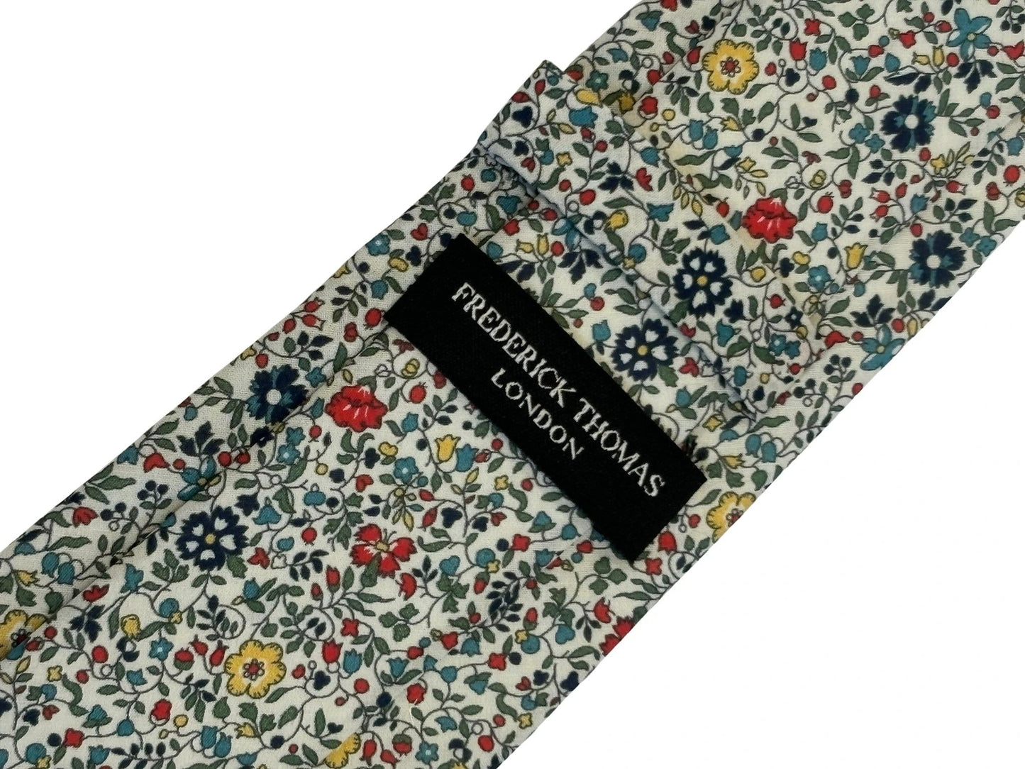 Liberty Style Ditsy Floral English Wildflower Design Tie - Handcrafted Luxury For Garden-Inspired Formal Wear by Frederick Thomas Handmade Mens Ties