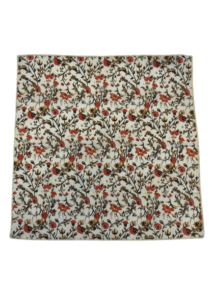Liberty Style Red Climbing English Wildflower Pocket Square - Handcrafted Vintage Floral Accent For Suits by Frederick Thomas Handmade Mens Ties