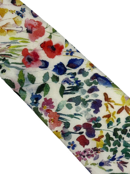 Felda Print Watercolour Multicolour Floral Wildflower Cotton Tie - Liberty Style For The Modern Professional by Frederick Thomas Handmade Mens Ties