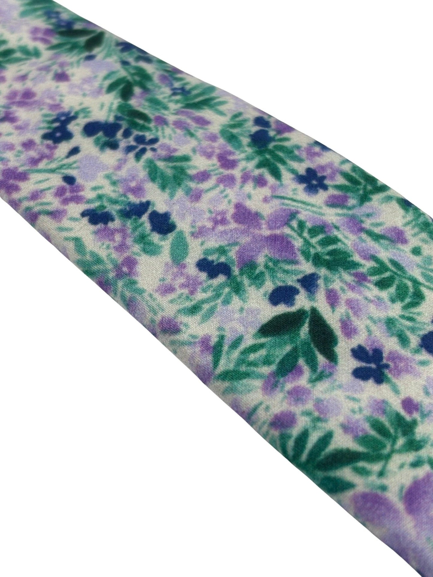Lilac Light Purple Wildflower Watercolour English Meadow Floral Tie Handcrafted Painterly Meadow Design by Frederick Thomas Handmade Mens Ties