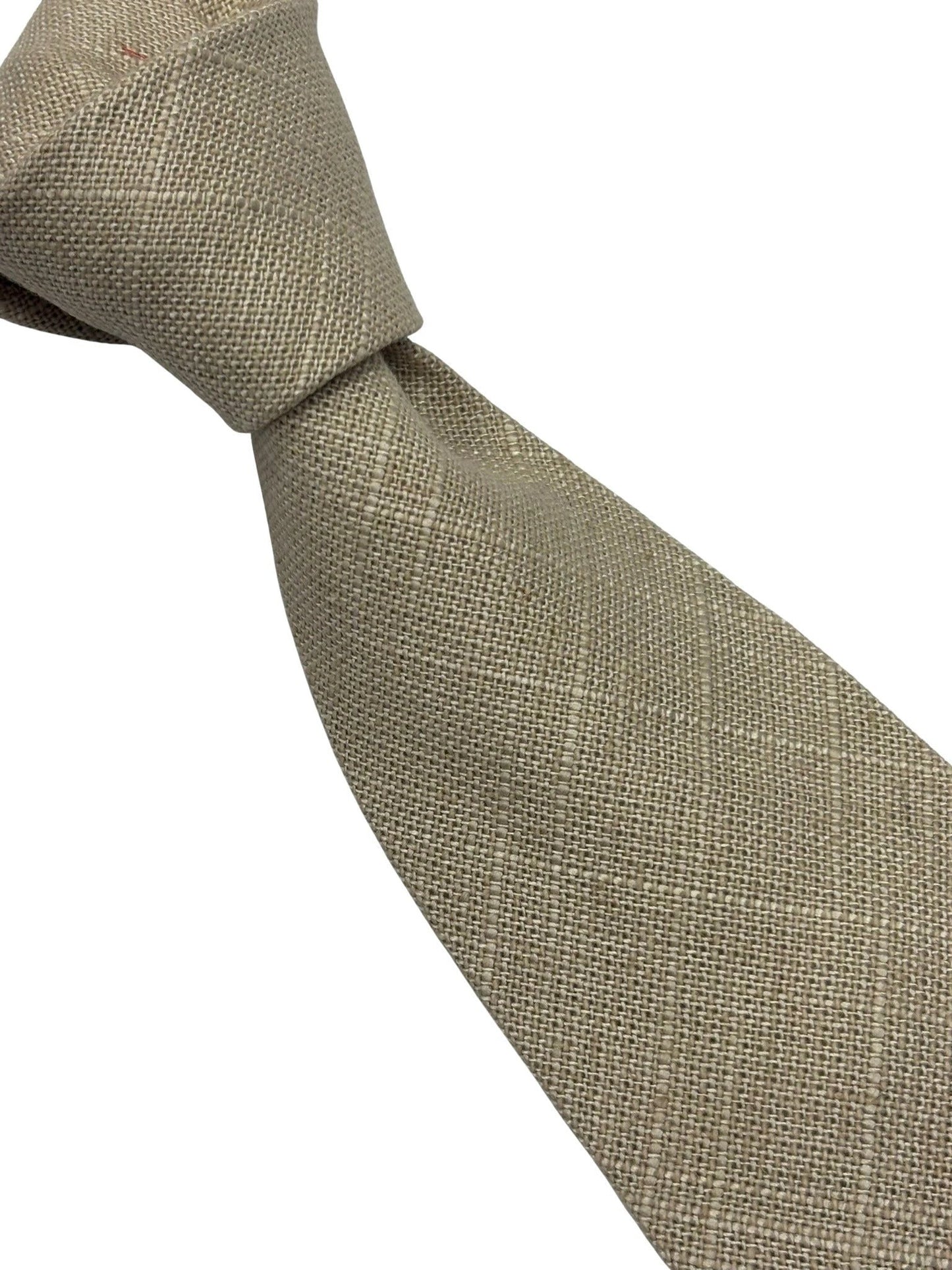 Frederick Thomas Handmade Beige Cream Linen Tie - Contemporary Textured Linen Neckwear For A Refined Professional Look by Frederick Thomas Handmade Mens Ties