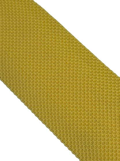 Lemon Yellow Knitted Tie by Frederick Thomas - Handcrafted to Elevate Formal Ensembles With Vibrant Confidence by Frederick Thomas Handmade Mens Ties