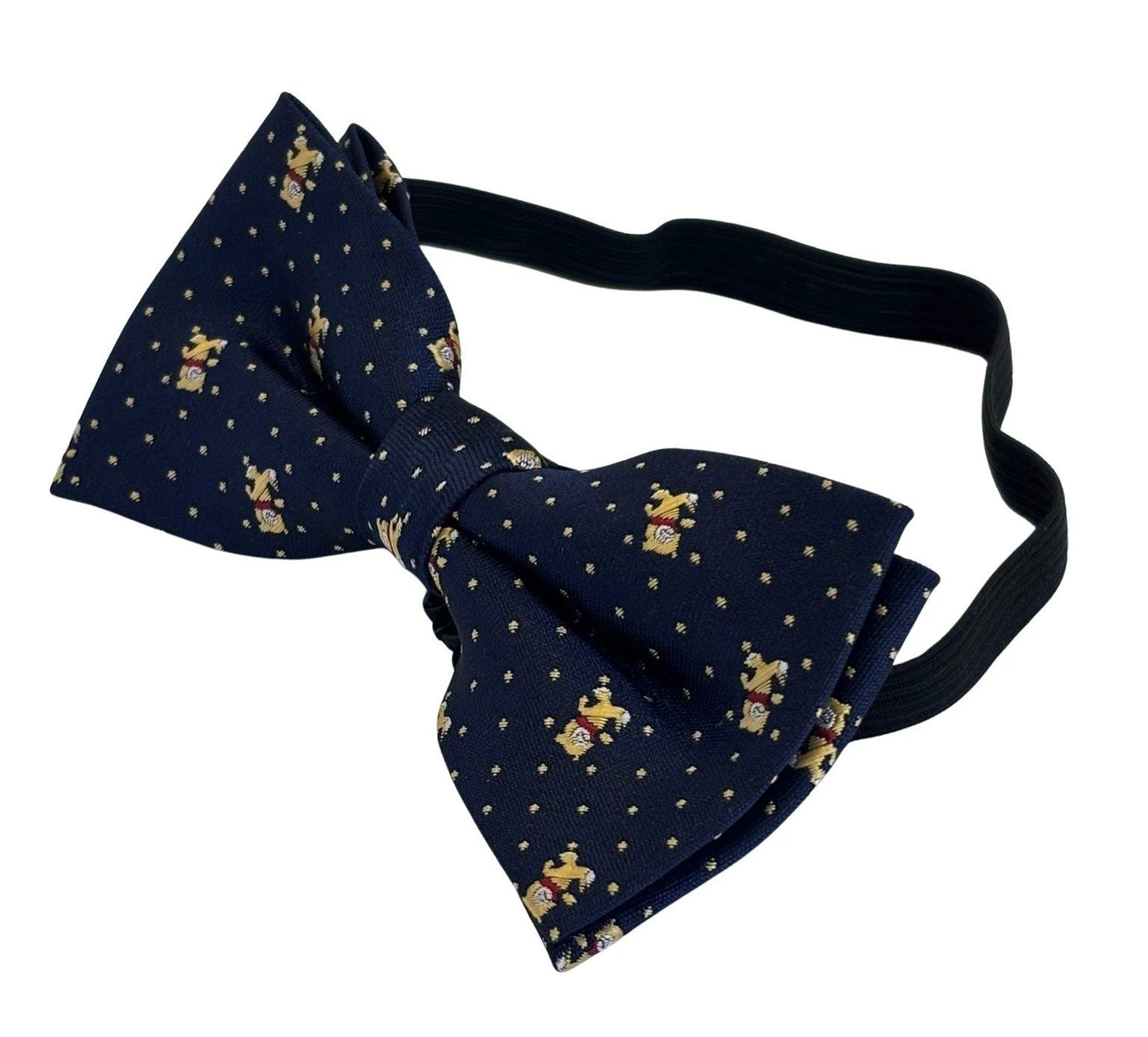 Child's Navy Dark Blue Bow Tie - Charming Teddy Bear Design For Smart Outfits And Occasions by Frederick Thomas Handmade Mens Ties