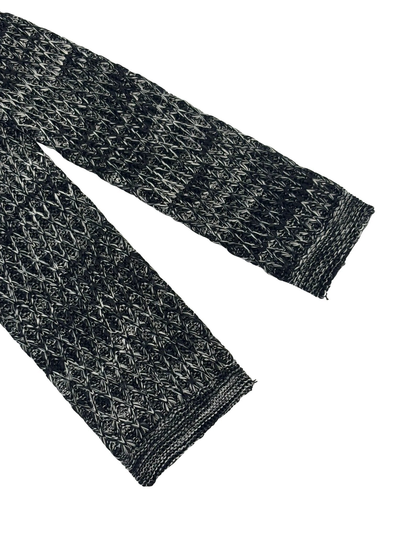 Black and White Speckled Knitted Tie by Frederick Thomas by Frederick Thomas Handmade Mens Ties