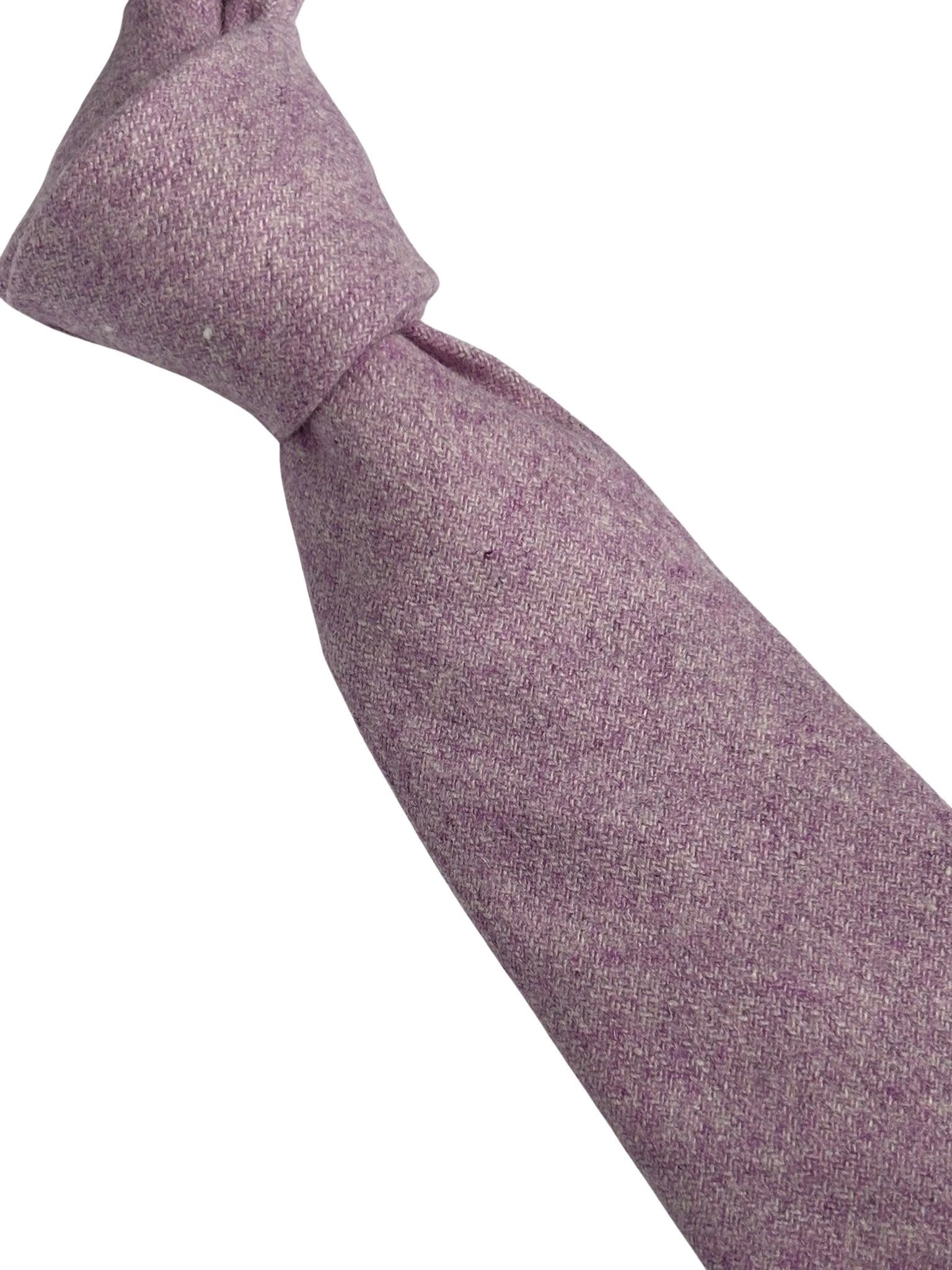 Light Purple Lavender Plain Wool Tie by Frederick Thomas Handmade Mens Ties