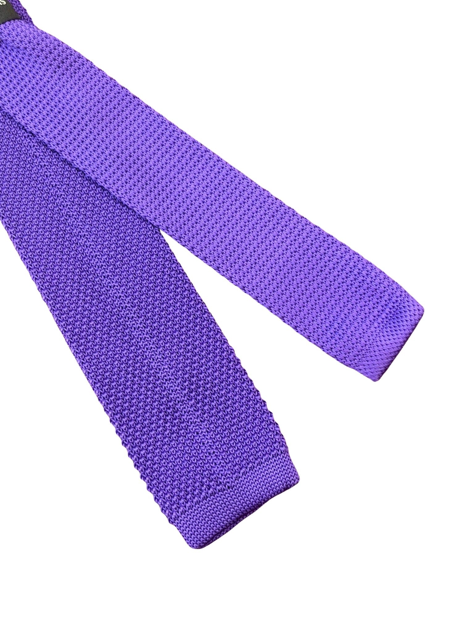 Bright Purple Knitted Men's Necktie - Handmade by Frederick Thomas by Frederick Thomas Handmade Mens Ties