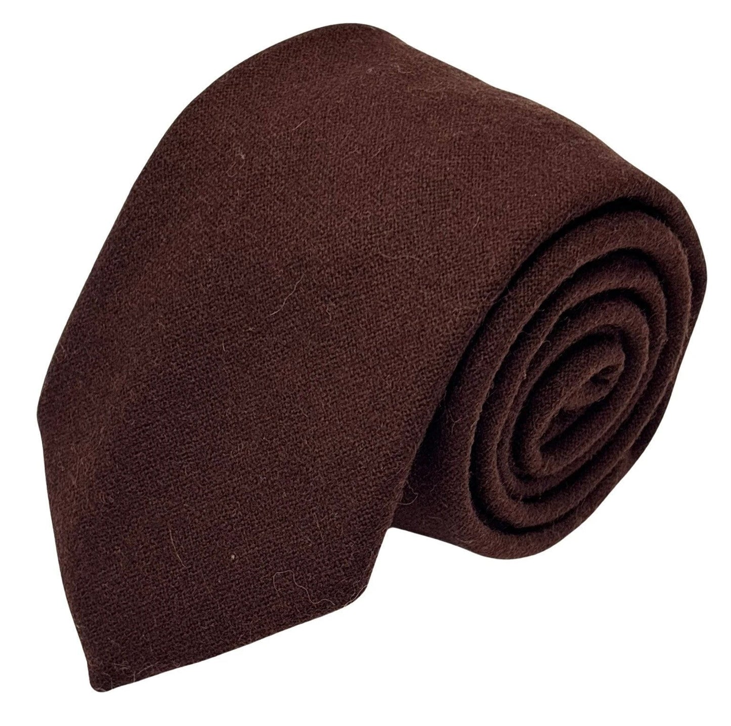 Frederick Thomas Handmade 100 Percent Wool Men's Tie In Dark Chocolate Brown - Timeless Luxury Handcrafted Finish by Frederick Thomas Handmade Mens Ties