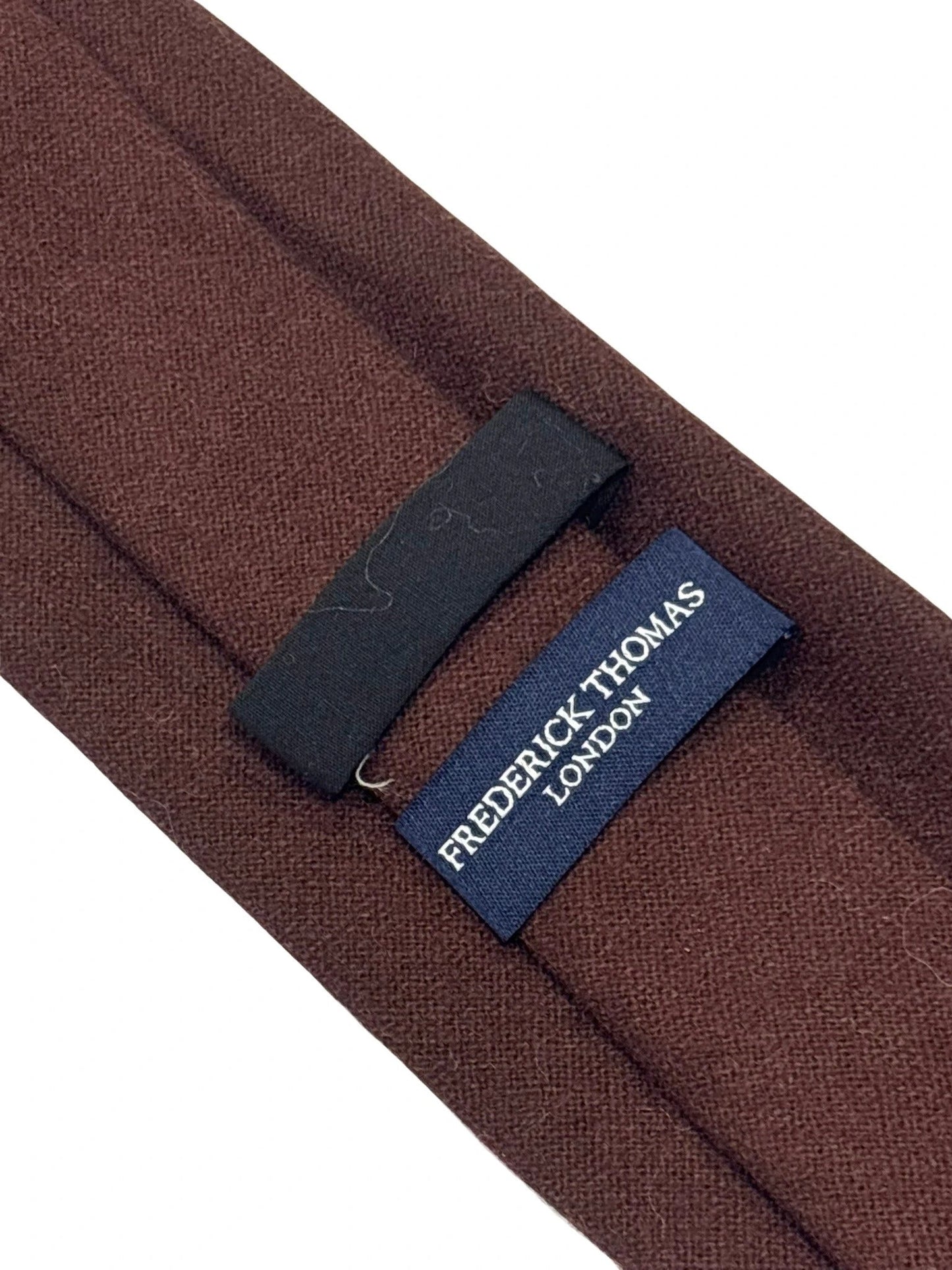 Frederick Thomas Handmade 100 Percent Wool Men's Tie In Dark Chocolate Brown - Timeless Luxury Handcrafted Finish by Frederick Thomas Handmade Mens Ties