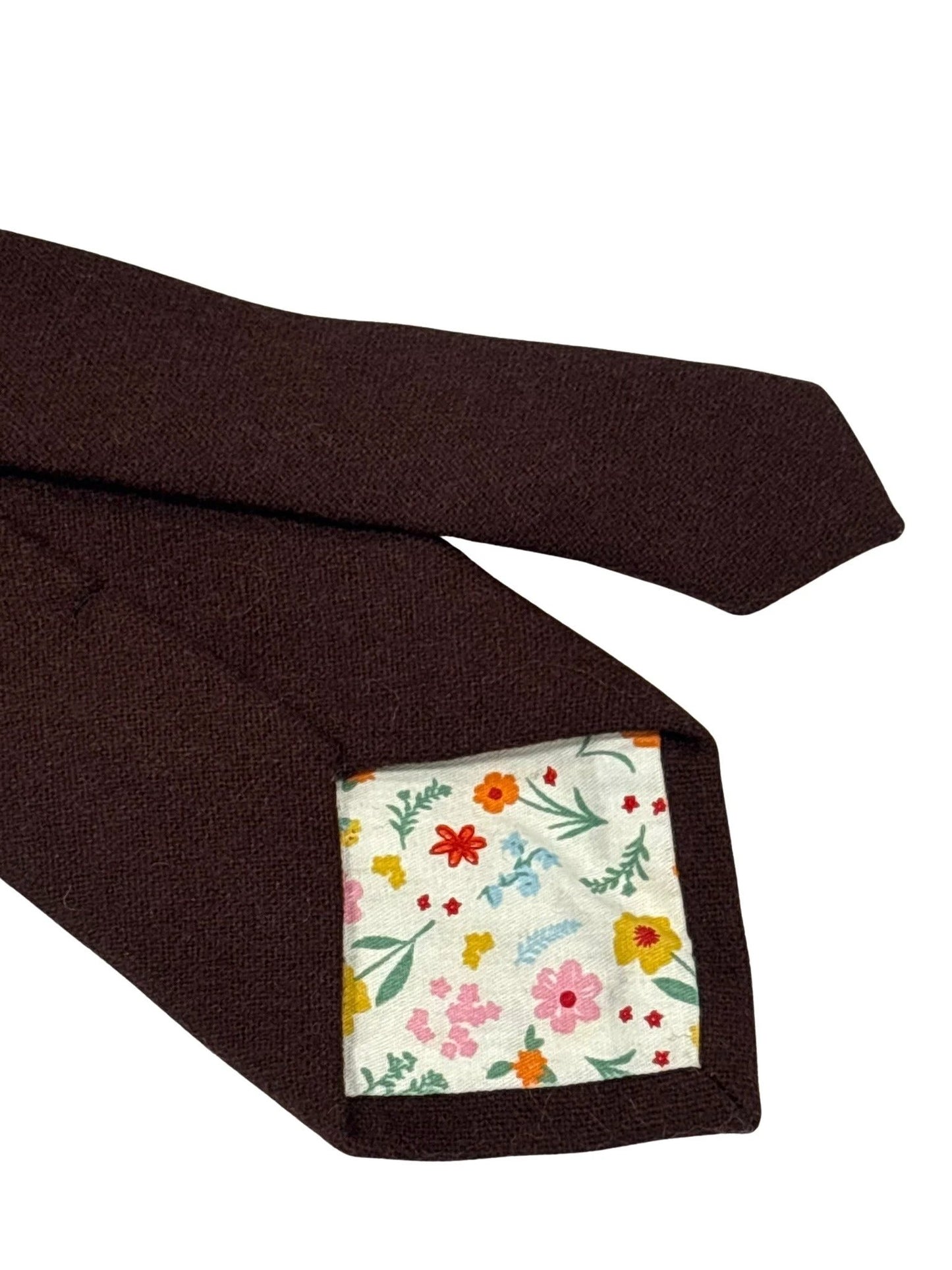 Frederick Thomas Handmade 100 Percent Wool Men's Tie In Dark Chocolate Brown - Timeless Luxury Handcrafted Finish by Frederick Thomas Handmade Mens Ties