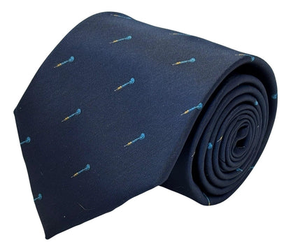 Frederick Thomas Handmade Navy Tie With Dart Pattern for Men by Frederick Thomas Handmade Mens Ties
