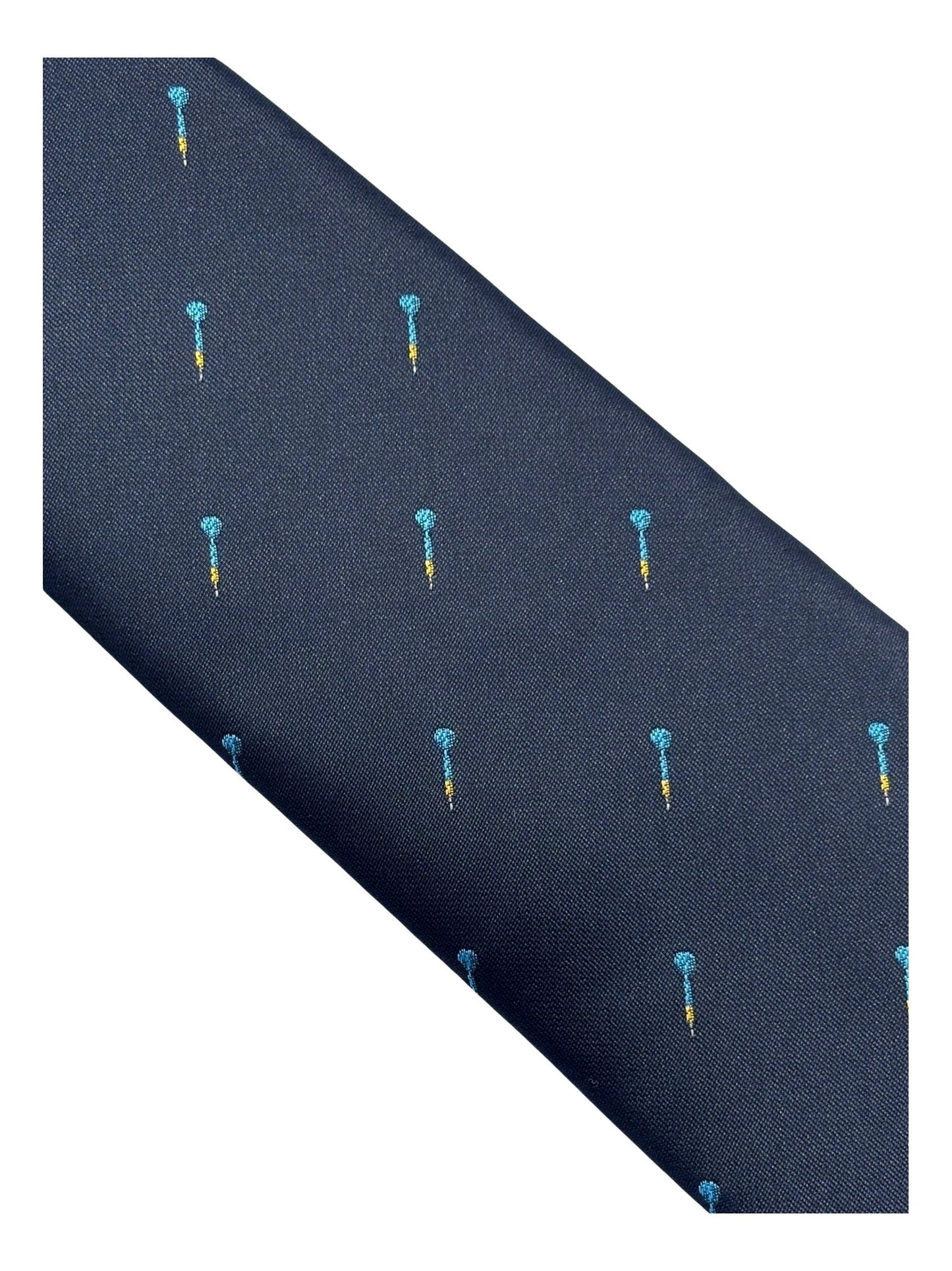 Frederick Thomas Handmade Navy Tie With Dart Pattern for Men by Frederick Thomas Handmade Mens Ties