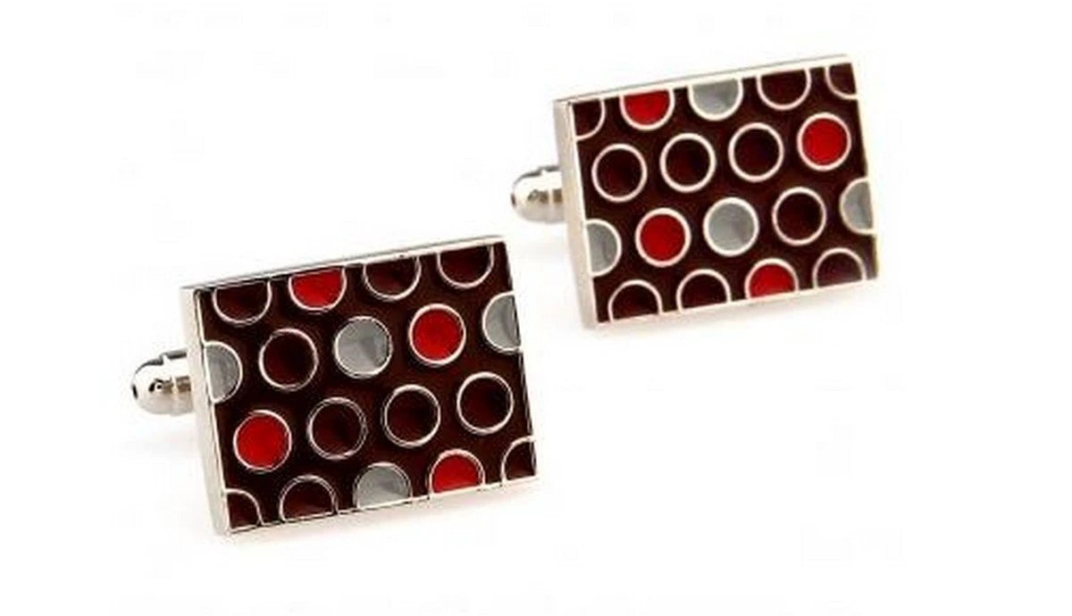 brown spotty cufflinks by Frederick Thomas Handmade Mens Ties