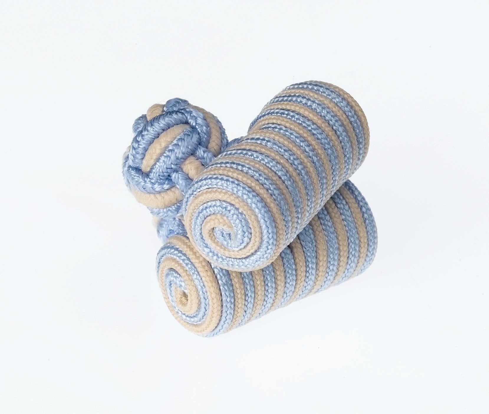 Sky and Tan Barrel Cufflinks by Ringhart Shirting Fabrics by Ringhart Shirting Fabrics