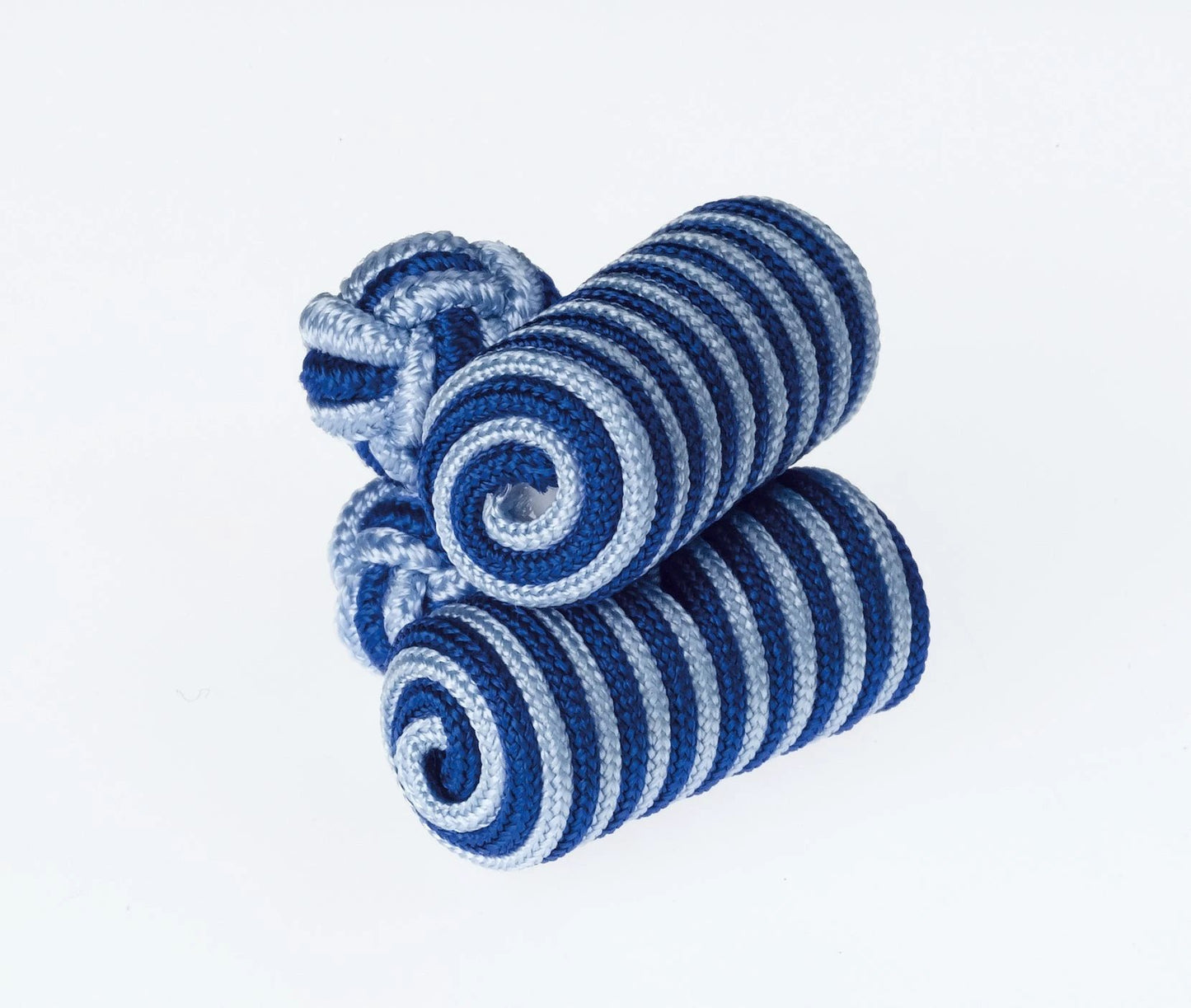Cufflinks Sky and Royal Barrels Striped Rope Design by Ringhart Shirting Fabrics