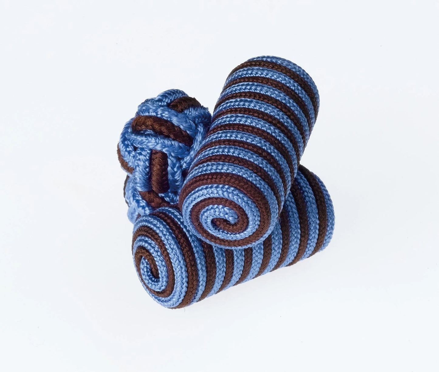 Blue and Brown Barrel Cufflinks Ringhart Shirting Fabrics by Ringhart Shirting Fabrics