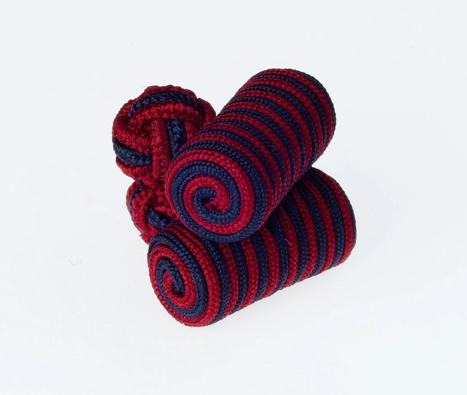 B52 Red And Navy Barrel Cufflinks By Ringhart Shirting Fabrics by Ringhart Shirting Fabrics
