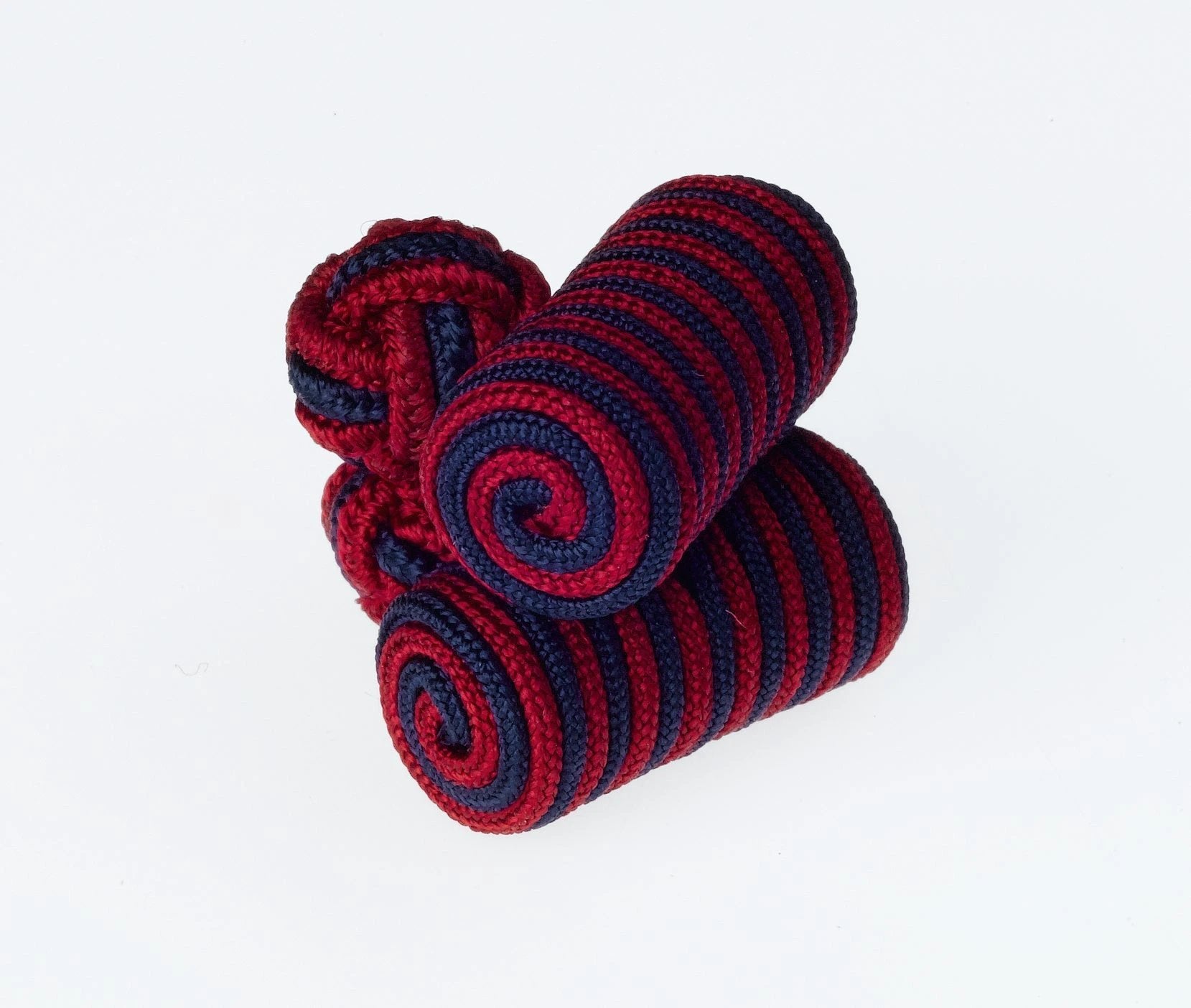 B52 Red And Navy Barrel Cufflinks By Ringhart Shirting Fabrics by Ringhart Shirting Fabrics