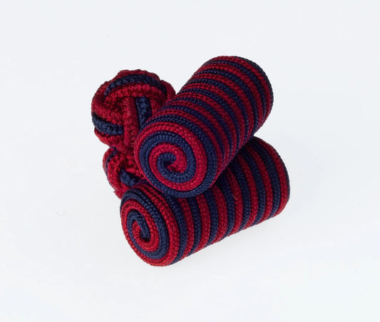 B52 Red And Navy Barrel Cufflinks By Ringhart Shirting Fabrics by Ringhart Shirting Fabrics