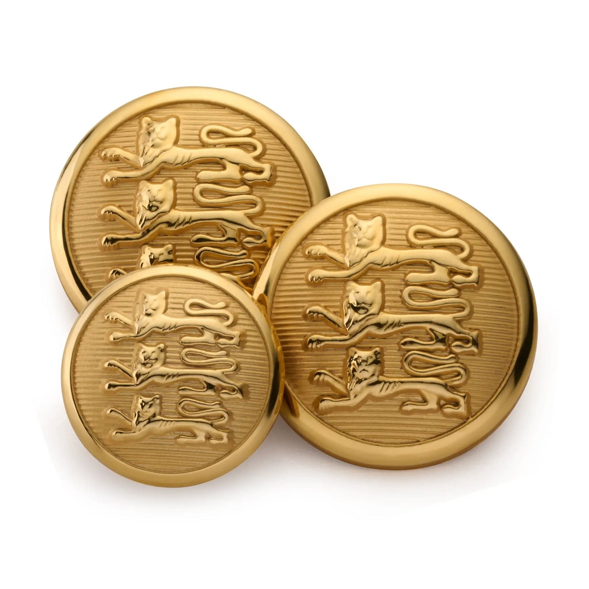 Three Lions Blazer Button In Gold by Benson & Clegg