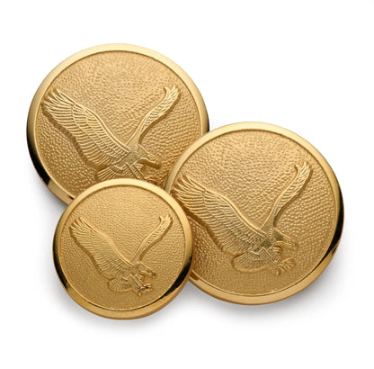 American Eagle Blazer Button In Gold by Benson & Clegg