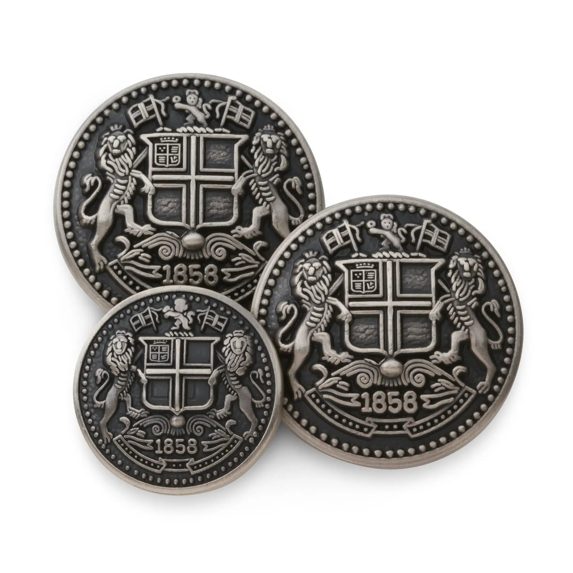 East India Company Blazer Button In Antique Silver by Benson & Clegg