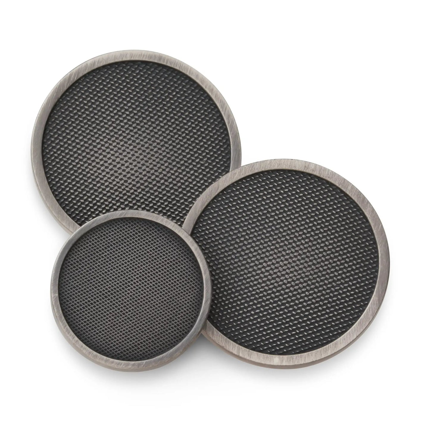 Diamond Weave Blazer Button Set In Antique Silver by Benson & Clegg