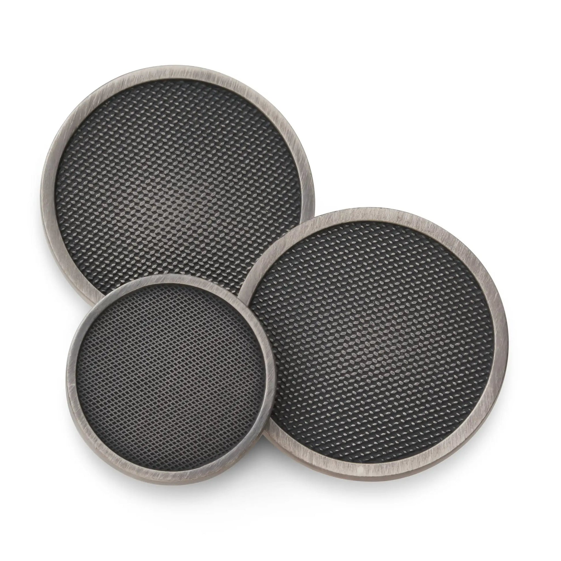 Diamond Weave Blazer Button Set In Antique Silver by Benson & Clegg