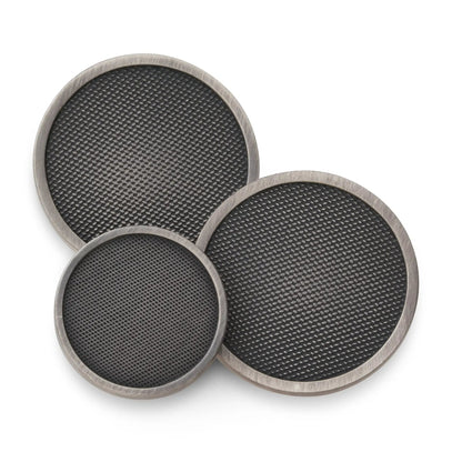 Diamond Weave Blazer Button In Antique Silver by Benson & Clegg