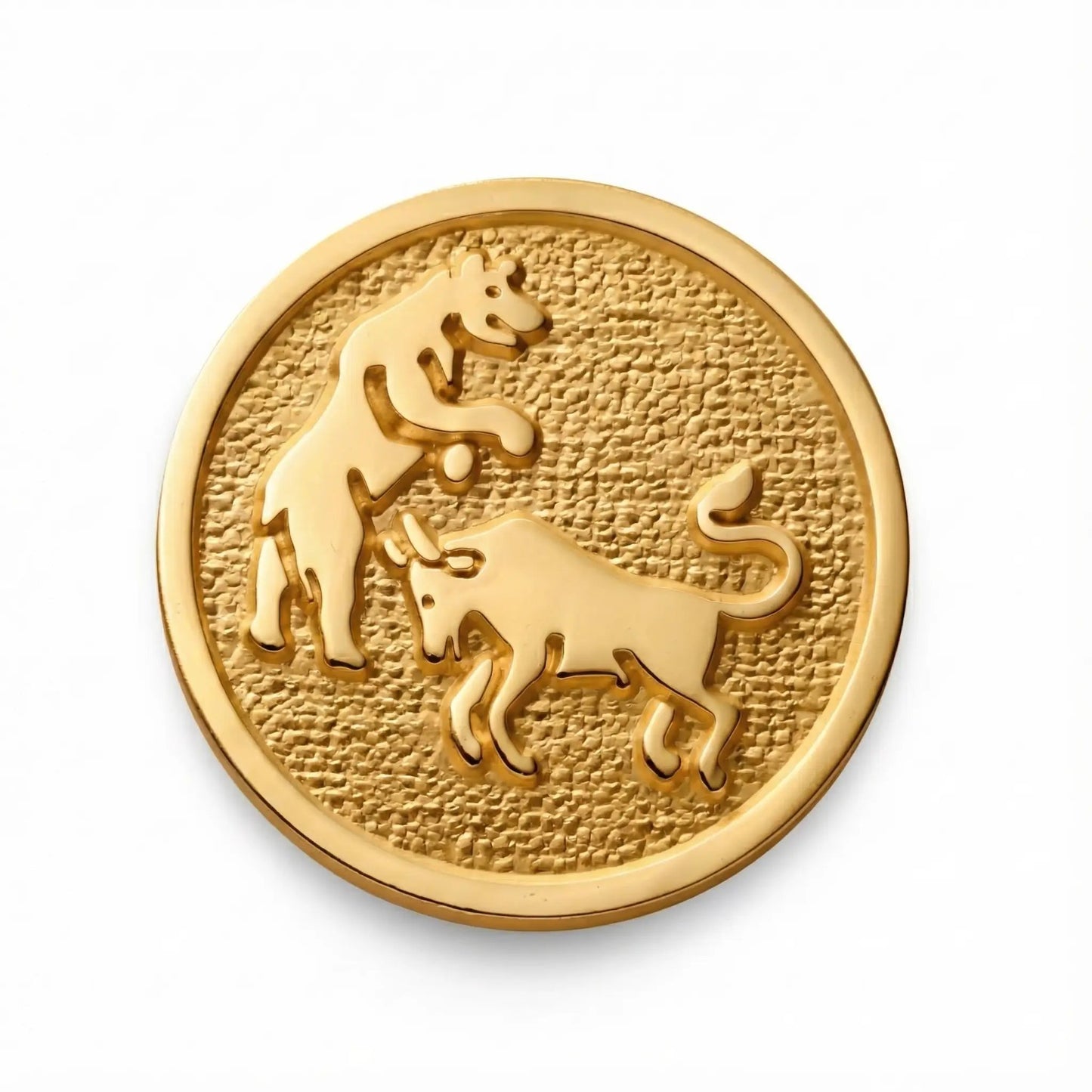 Bull And Bear Blazer Button In Gold by Benson & Clegg