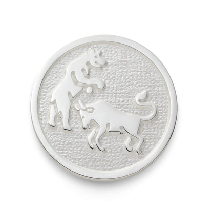 Bull And Bear Blazer Button Set In Silver by Benson & Clegg