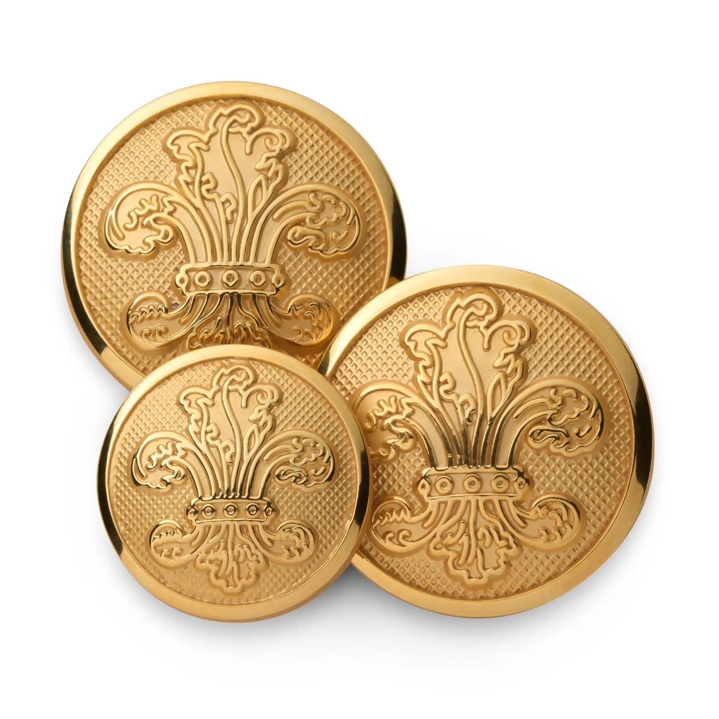 Fleur De Lys Blazer Button Set In Gold by Benson & Clegg