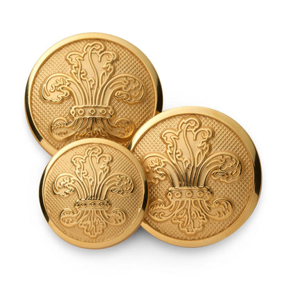 Fleur De Lys Blazer Button Set In Gold by Benson & Clegg