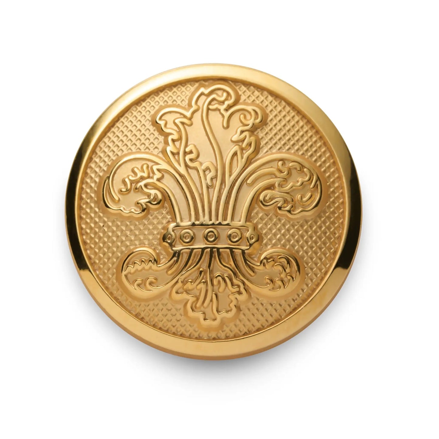 Fleur De Lys Blazer Button In Gold by Benson & Clegg