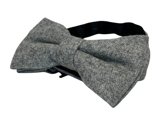 Light Grey Wool Bow Tie For The Luxury Professional Man - Handcrafted Premium Wool With Refined Texture by Frederick Thomas Handmade Mens Ties