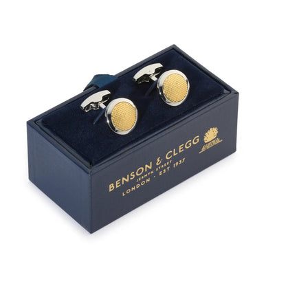 Clous Cufflink In Gold by Benson & Clegg
