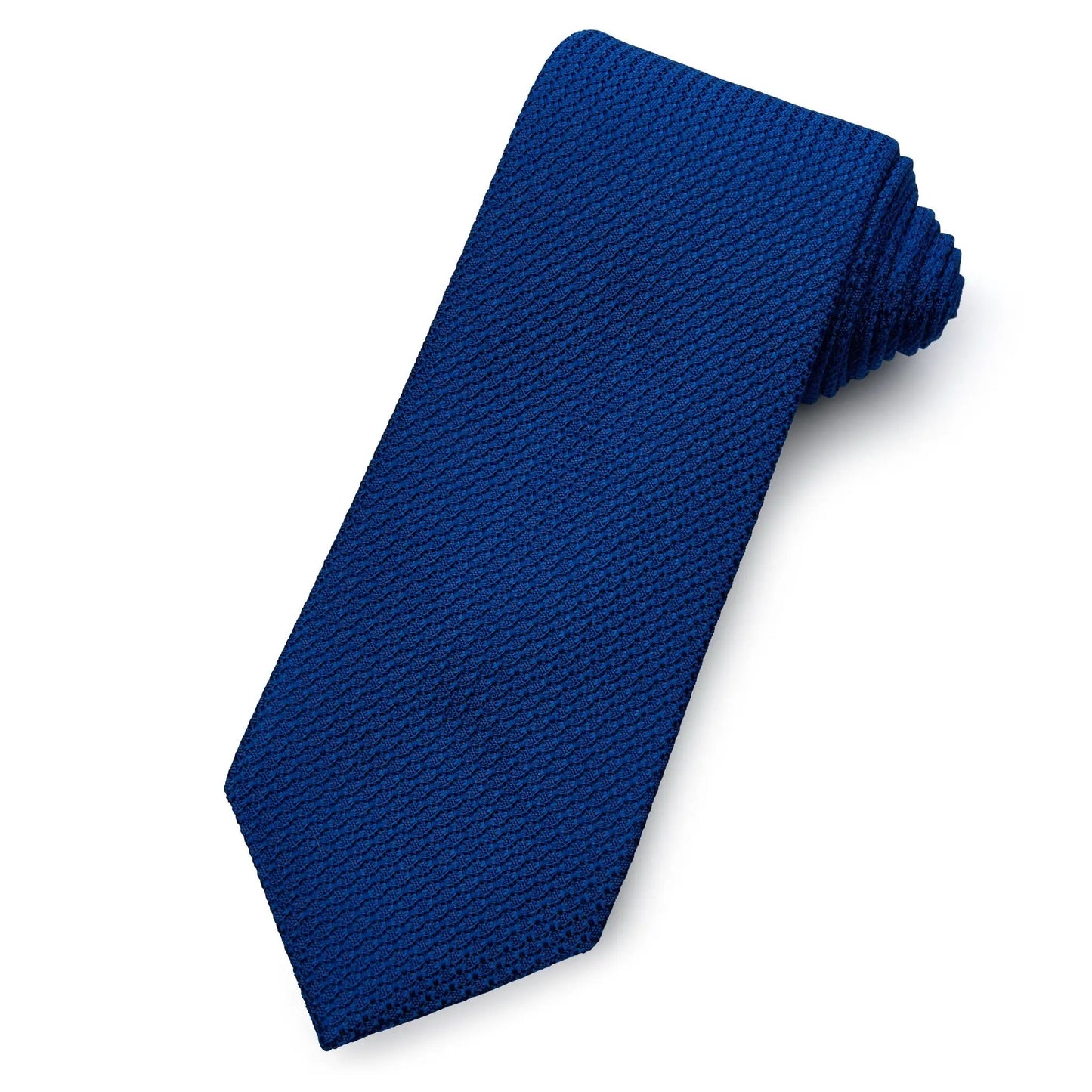Grenadine Silk Tie In Royal Blue by Benson & Clegg