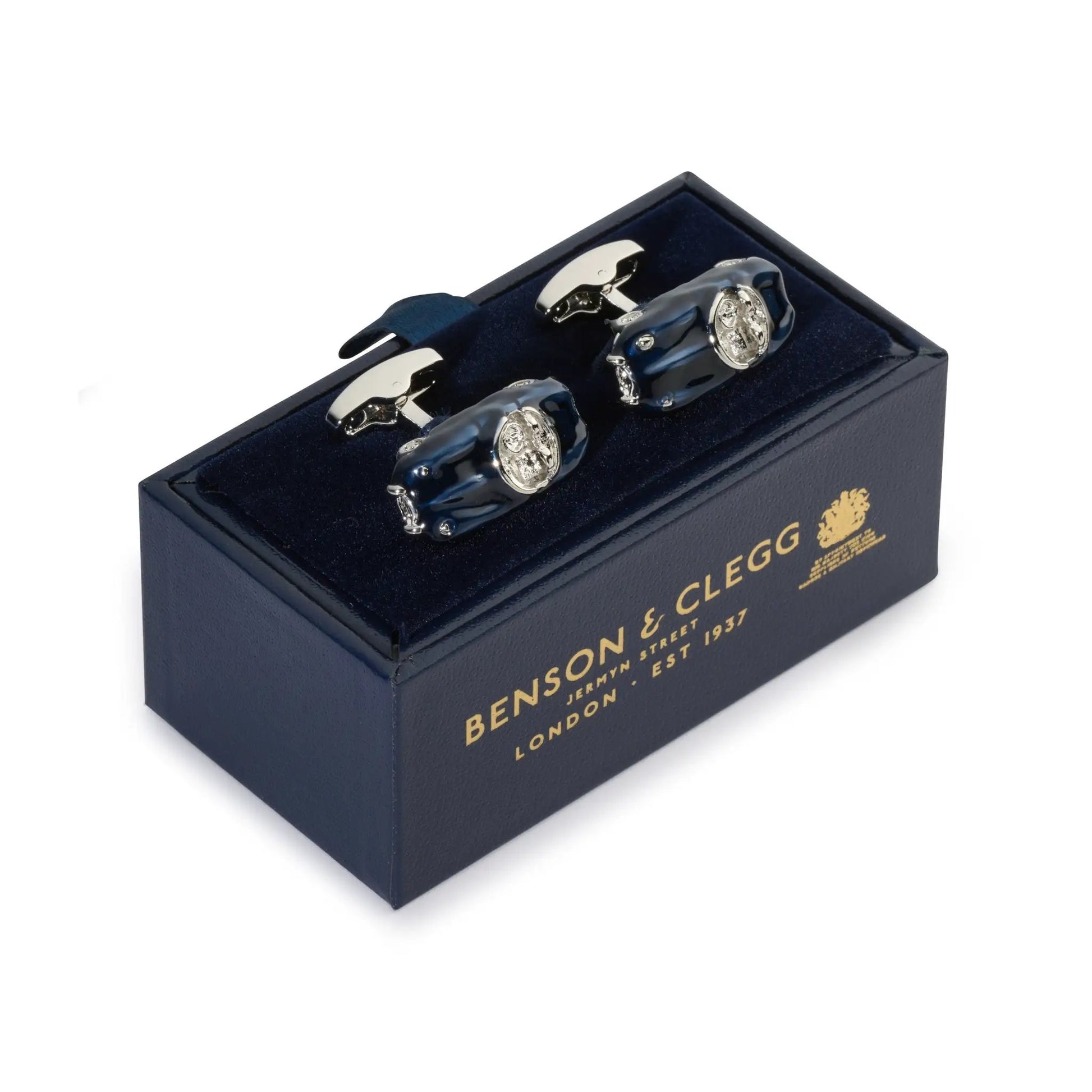 Midnight Racer Cufflinks by Benson & Clegg