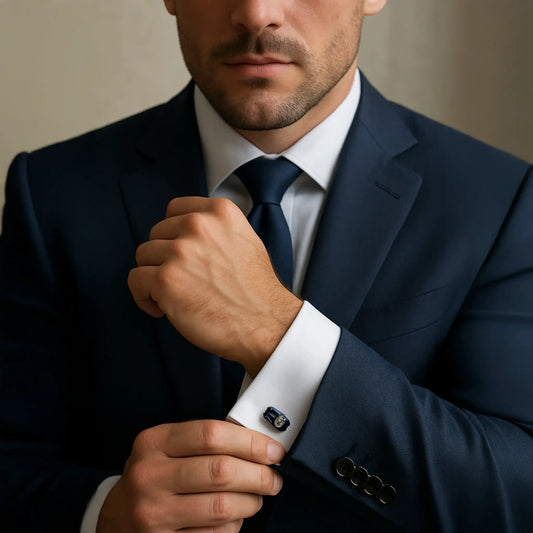 Midnight Racer Cufflinks by Benson & Clegg