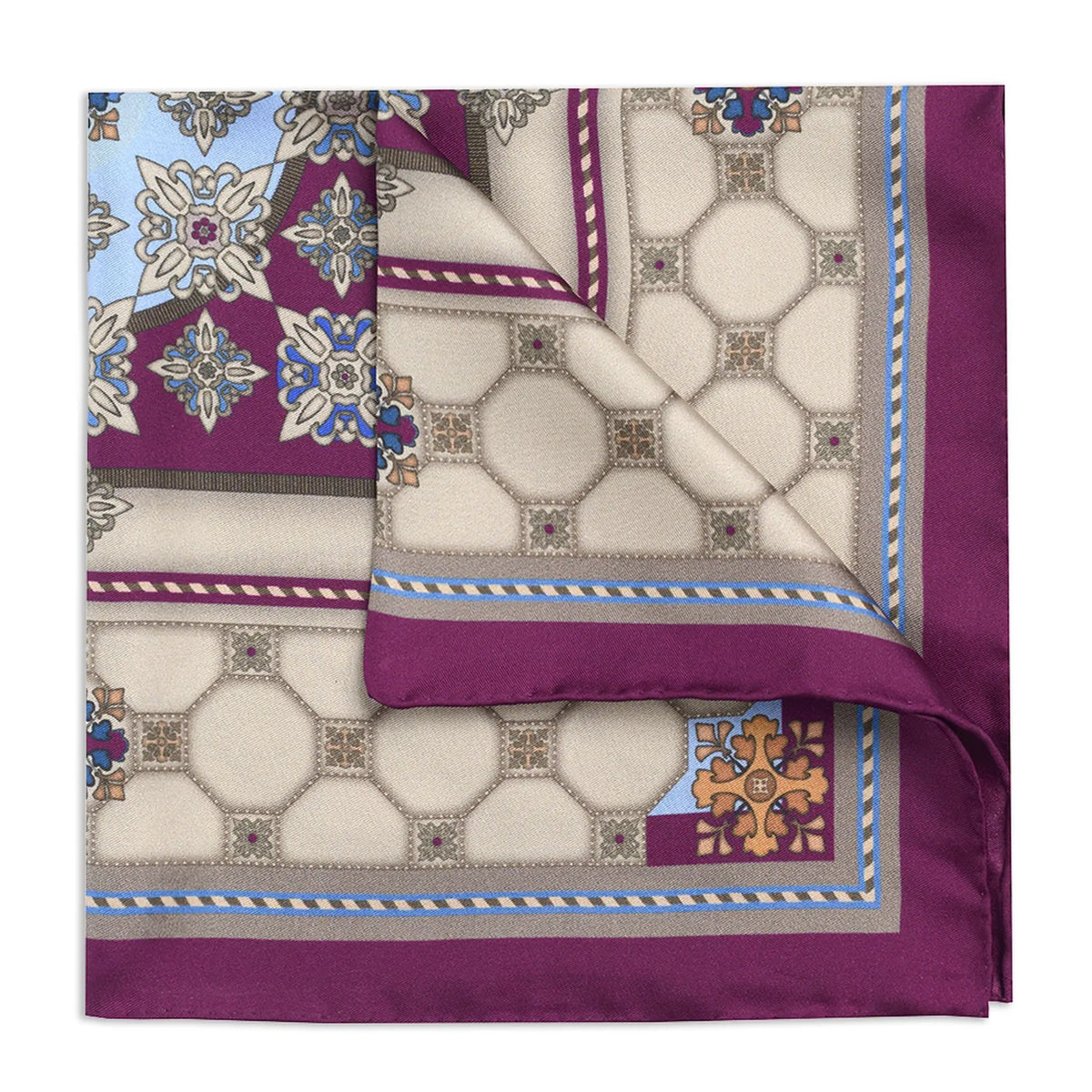 Benson And Clegg Silk Pocket Square Dorota Stumpf Collection Limited Edition Exclusive by Benson & Clegg