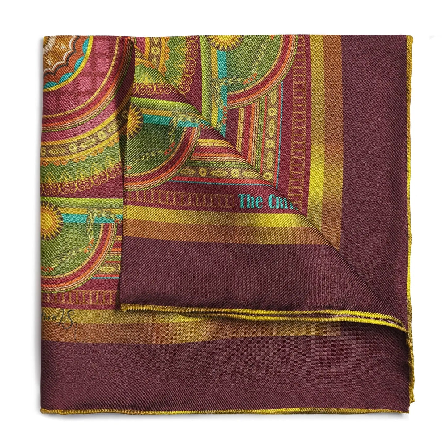 Criterion Foyer Claret Pocket Square by Benson & Clegg