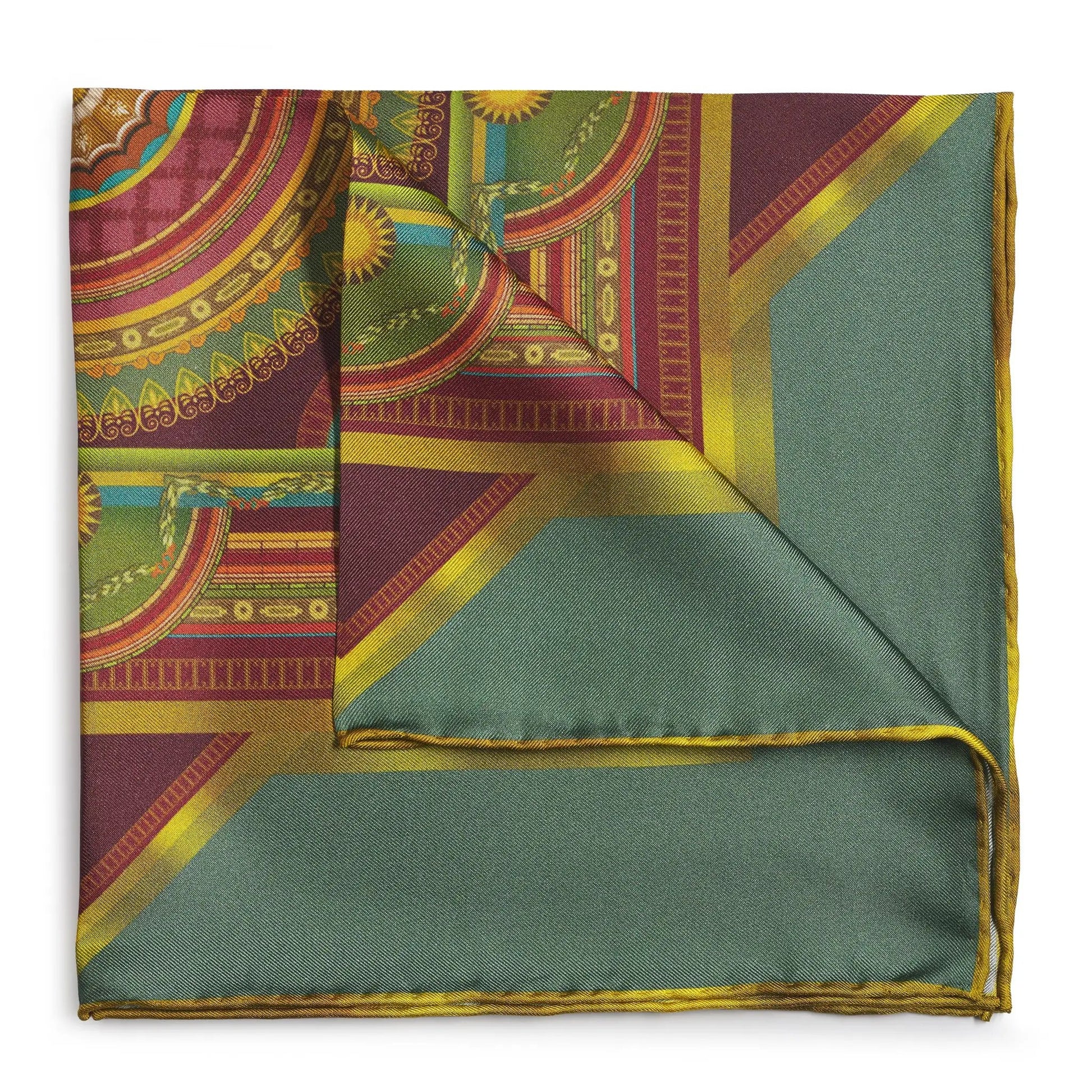 Criterion Foyer Turquoise Pocket Square by Benson & Clegg