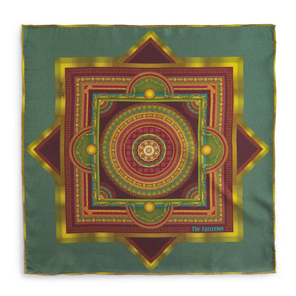 Criterion Foyer Turquoise Pocket Square by Benson & Clegg