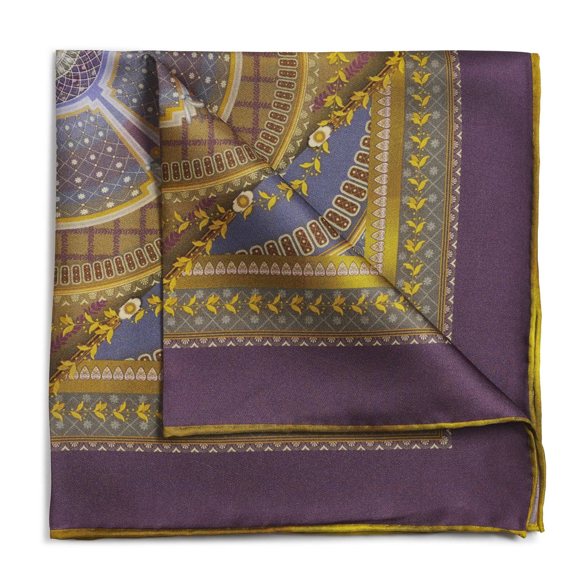 Criterion Theatre Purple Pocket Square by Benson & Clegg