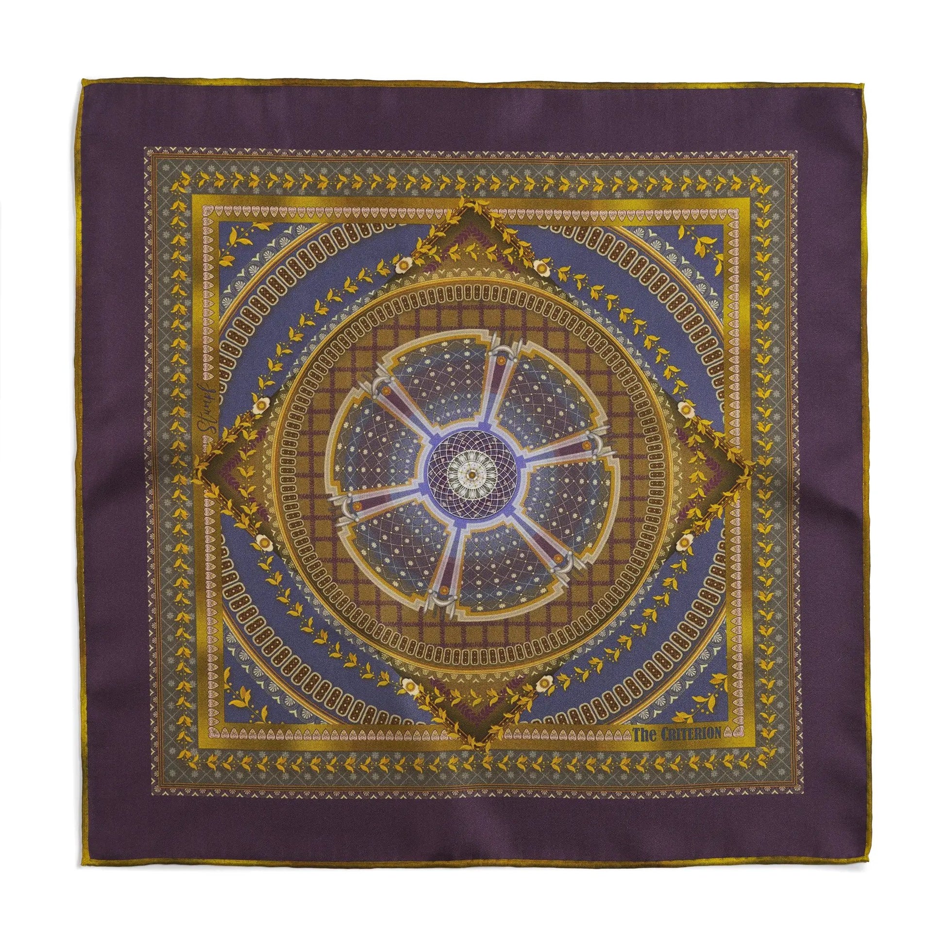 Criterion Theatre Purple Pocket Square by Benson & Clegg