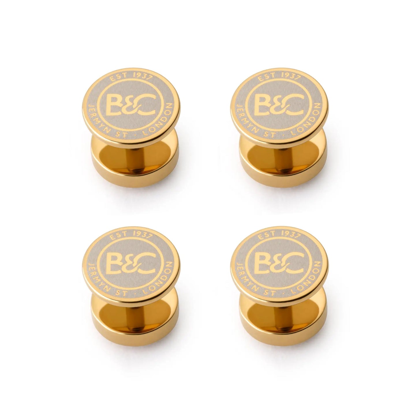 Lapis Lazuli Dress Studs In Gold by Benson & Clegg