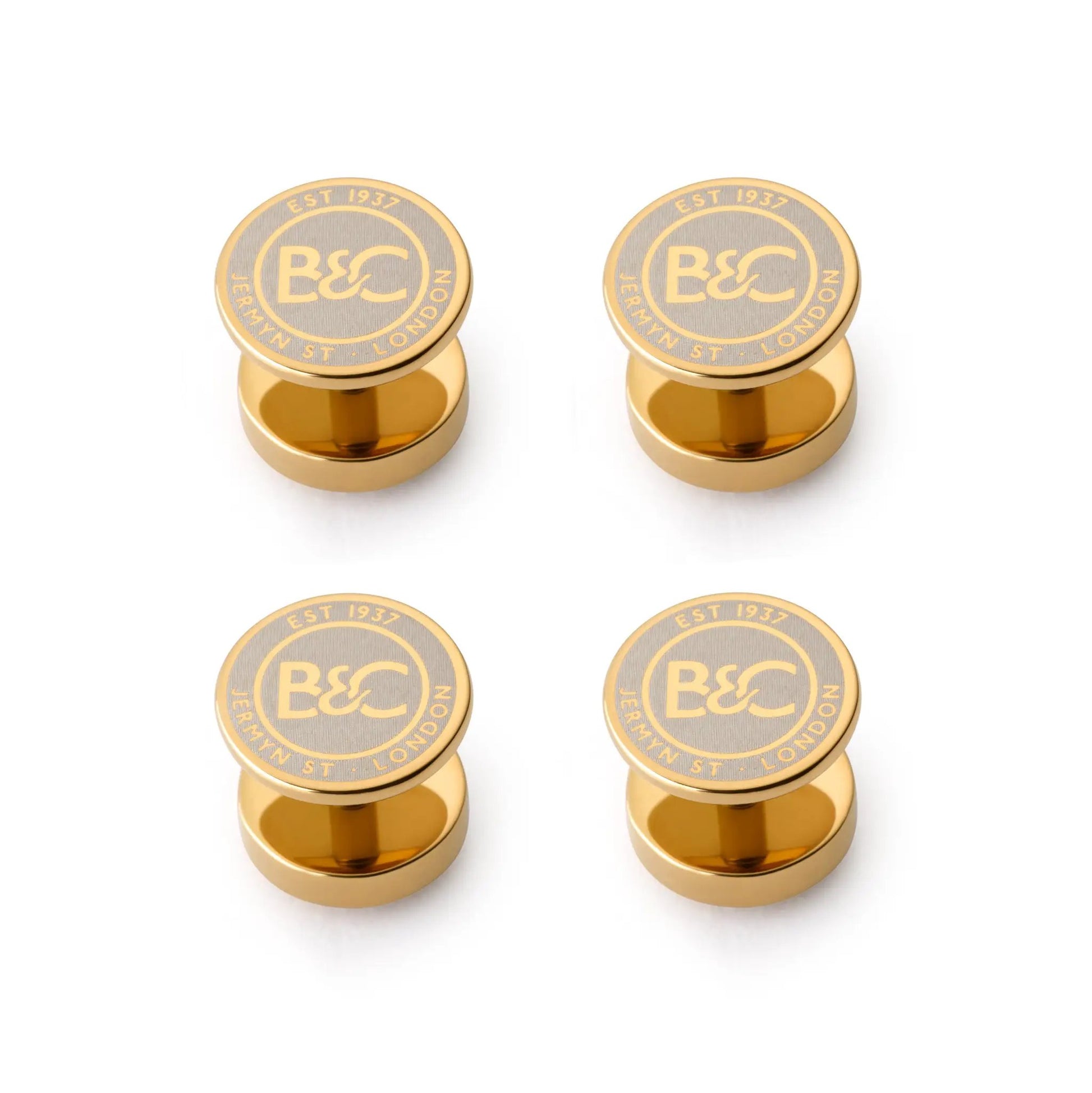 Lapis Lazuli Dress Studs In Gold by Benson & Clegg