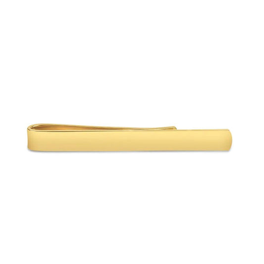 Plain Polished Gold Plated Tie Slide by Benson & Clegg