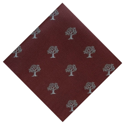 Tree Pocket Square Brown & White by OFL Ties