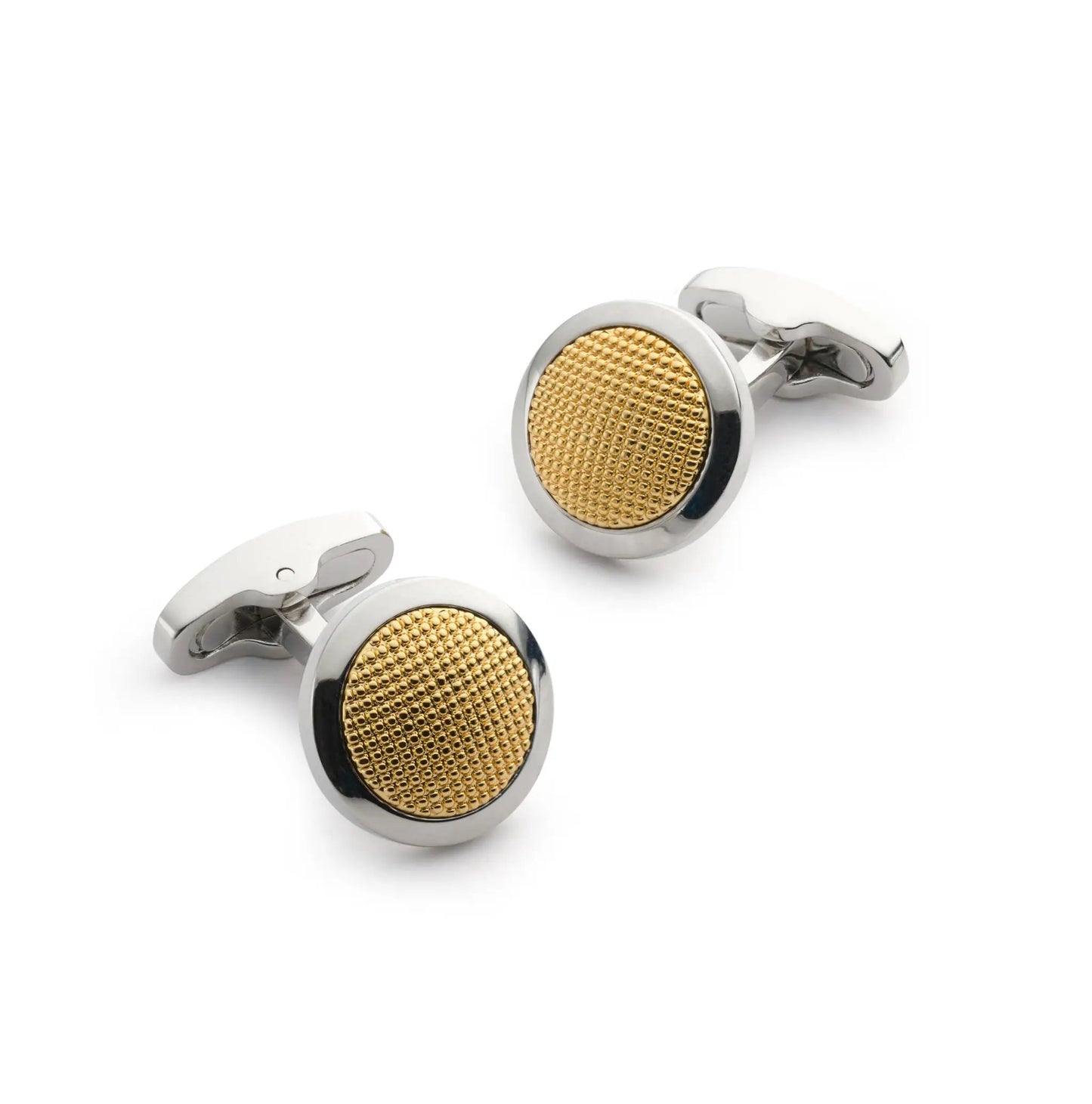 Clous Cufflink In Gold by Benson & Clegg